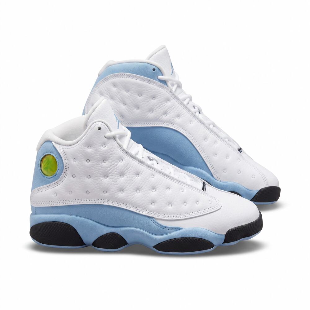 Air Jordan 13 Retro Sneakers White Blue Suede Youth Size 2.5Y DJ3005-170